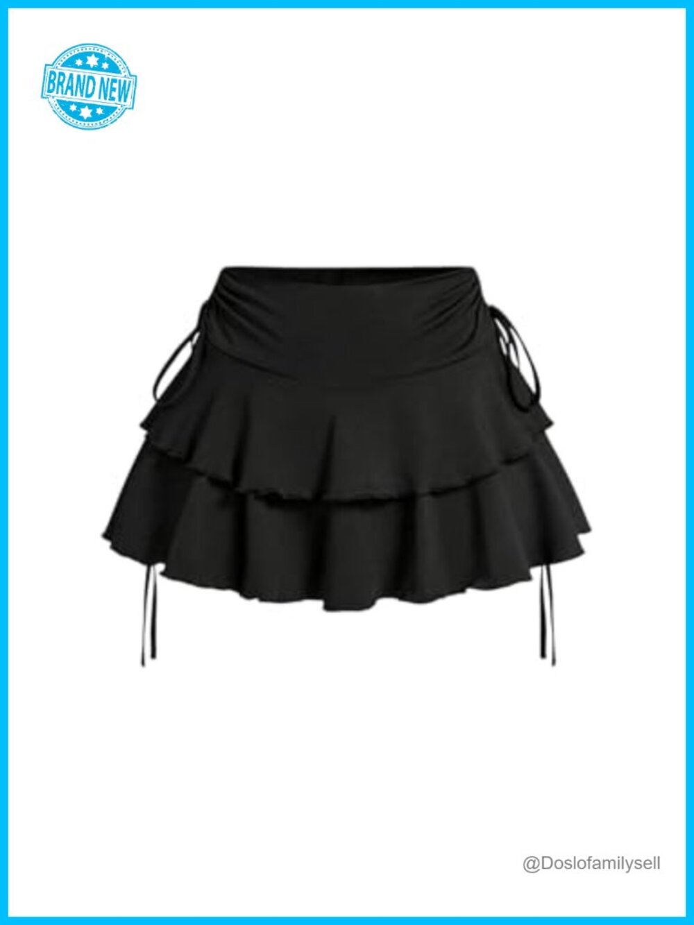 Y2K Low Rise Mini Ruffle Skort with Shorts A-Line Coquette Style